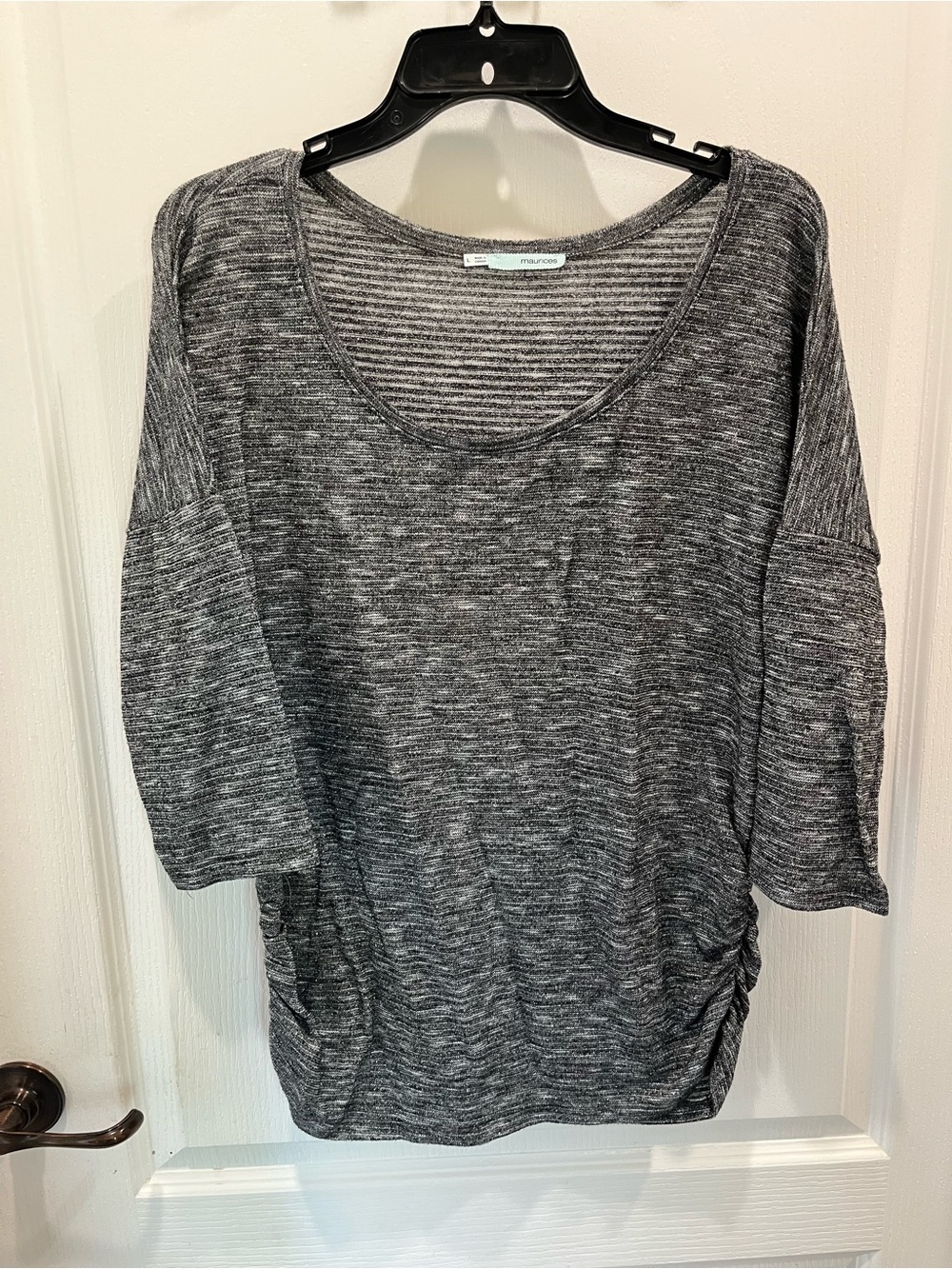 Maurices Charcoal Scoop Neck Knit Top